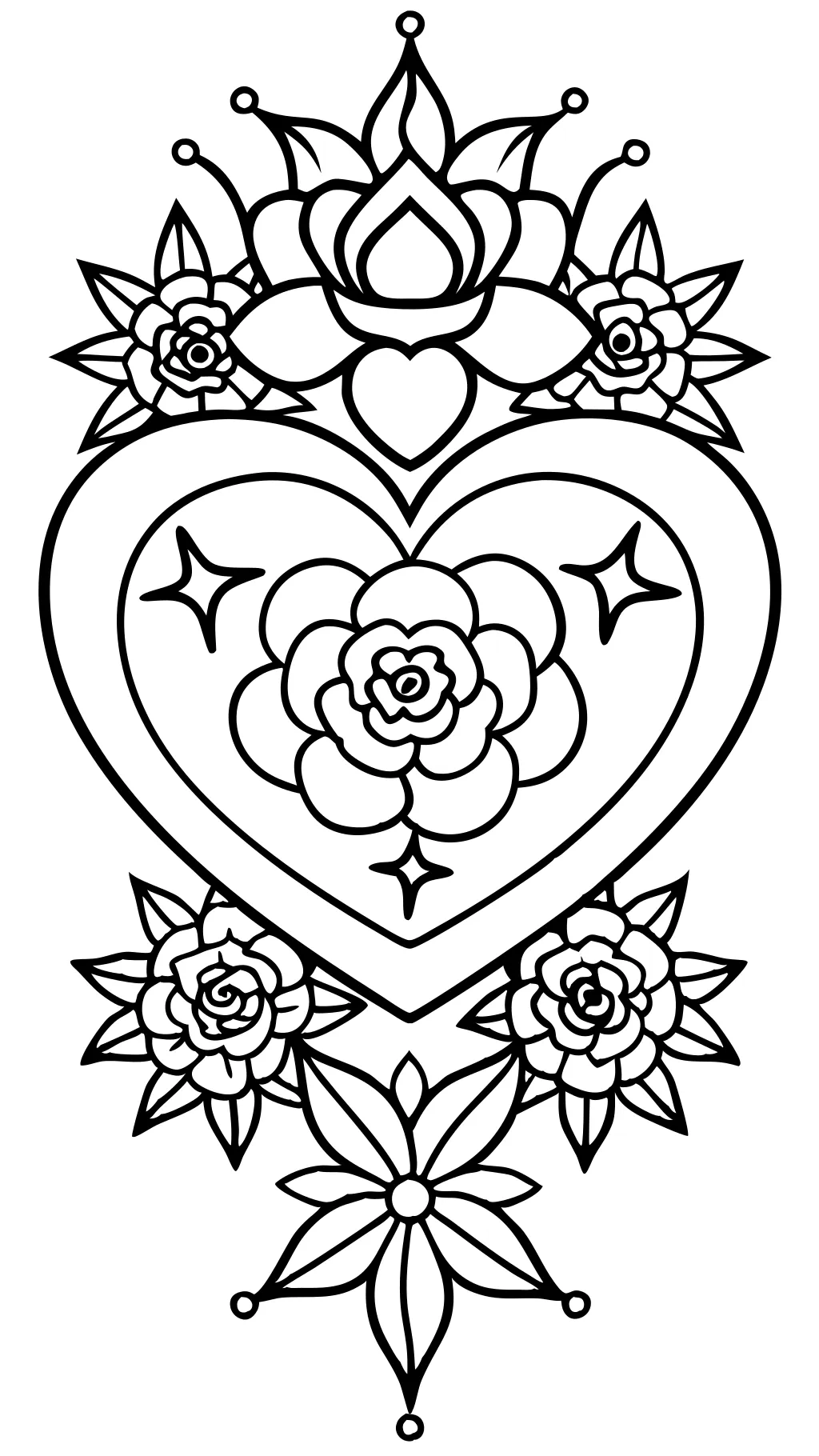 coloriage coeur d’amour